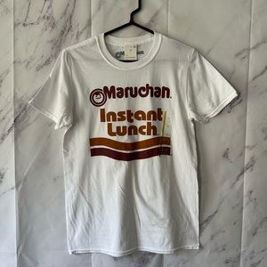 MARUCHAN INSTANT LUNCH NOODLES BRAND LOGO T-SHIRT WOMENS SMALL - NWT